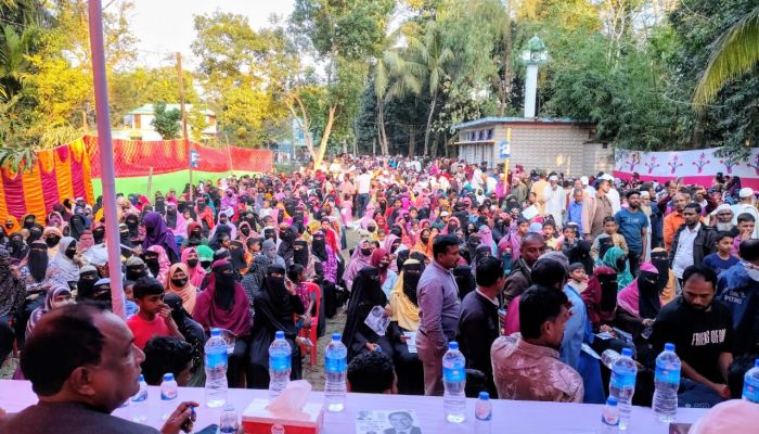 নোয়াখালীর ৫ আসনে ধানের শীষের উঠান বৈঠকে নারীদের ঢল