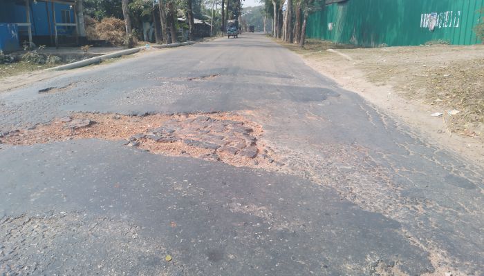দুমকি-চরগরবদি আরএন্ডএইচ সড়কে সহস্রাধিক গর্ত, যান চলাচলে চরম দুর্ভোগ