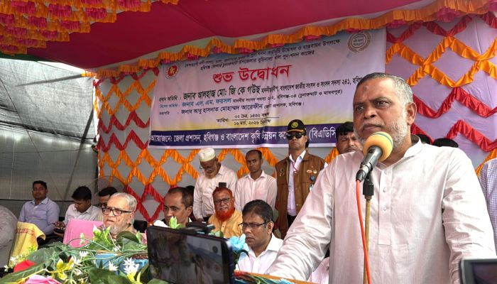 চুনারুঘাটে বুচিনালা খাল পুনঃখনন কাজের উদ্বোধন করলেন হুইপ জি কে গউছ