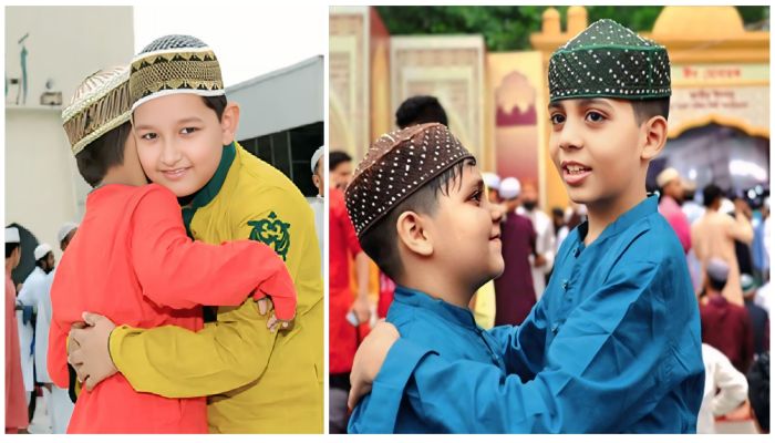 কোলাকুলি ঈদের আলিঙ্গনে হৃদয়ের পুনর্মিলন