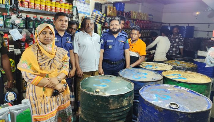 জুড়ীতে গোপন অভিযানে ১৪’শ লিটার অবৈধ জ্বালানি তেল জব্দ