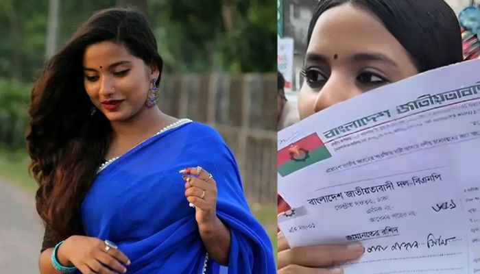 বিএনপির মনোনয়ন ফরম নিলেন সেই ফারজানা সিঁথি