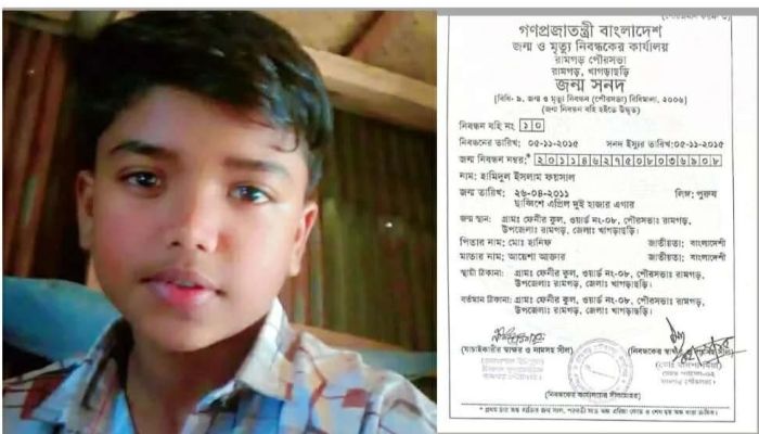 রামগড়ে ১৫ বছরের শিশুর কাঁন্না আমি চুরি করিনি; নিরপেক্ষ তদন্ত দাবি পরিবারের