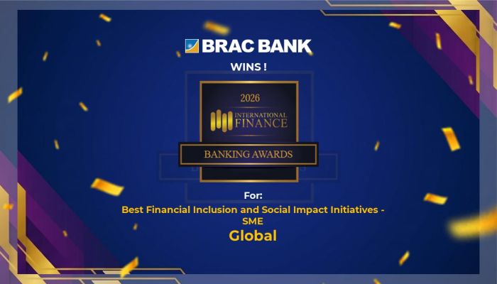 বেস্ট ফাইন্যান্সিয়াল ইনক্লুশন অ্যান্ড সোশ্যাল ইমপ্যাক্ট ইনিশিয়েটিভস- এসএমই অ্যাওয়ার্ড’ জিতল ব্র্যাক ব্যাংক