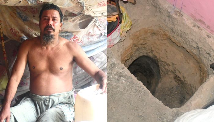 জয়পুরহাটে ঘরে গর্ত খুঁড়ে পঙ্গু বাবাকে জীবন্ত মাটিচাপার চেষ্টা