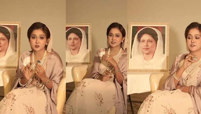 চমকের নতুন রূপ, খালেদা জিয়ার সাজে ভাইরাল ভিডিও