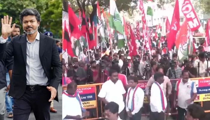 জ্ঞানেশ কুমারের পদত্যাগের দাবিতে রাজপথে থালাপতি বিজয়ের দল